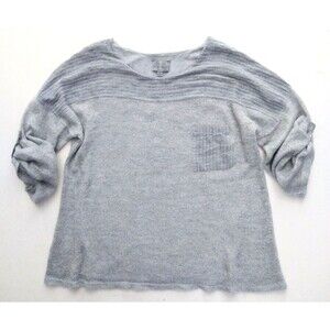 Belle France Lt Gray Mohair Pullover Tunic Sweater w Tank Made in Italy Sz M
